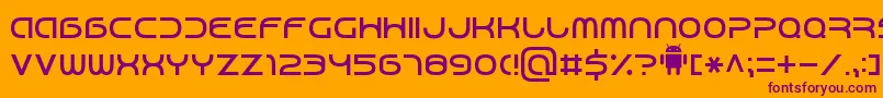 Android7 Font – Purple Fonts on Orange Background