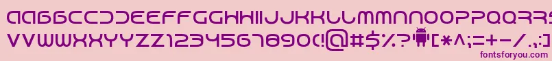 Android7 Font – Purple Fonts on Pink Background