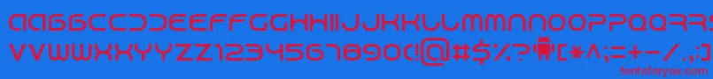 Android7 Font – Red Fonts on Blue Background