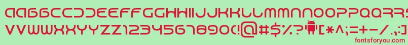 Android7 Font – Red Fonts on Green Background