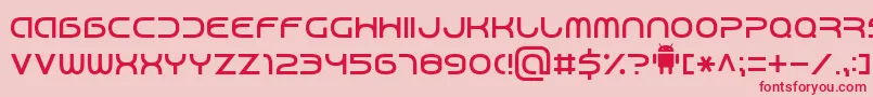Android7 Font – Red Fonts on Pink Background