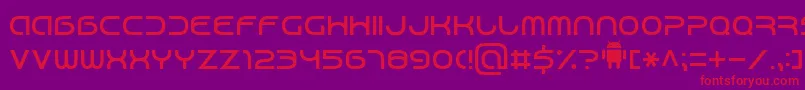 Android7-fontti – punaiset fontit violetilla taustalla