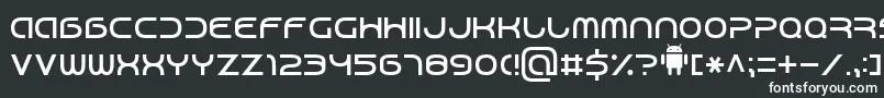 Android7-fontti – valkoiset fontit mustalla taustalla