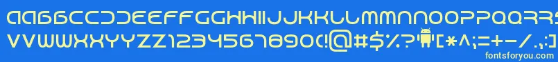 フォントAndroid7 – 黄色の文字、青い背景