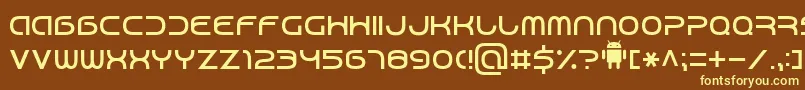 Android7 Font – Yellow Fonts on Brown Background