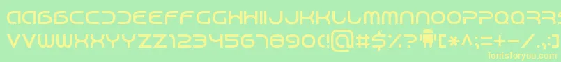 Android7 Font – Yellow Fonts on Green Background
