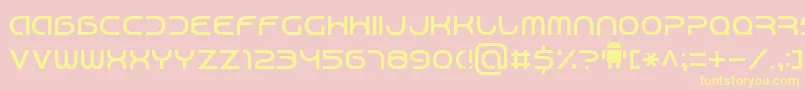 Android7 Font – Yellow Fonts on Pink Background