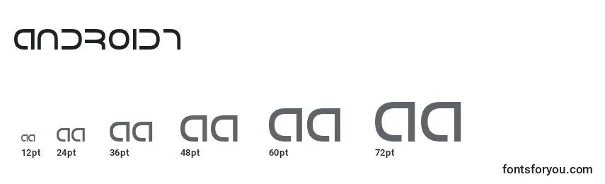 Размеры шрифта Android7