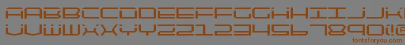 Qtech2 Font – Brown Fonts on Gray Background