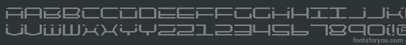 フォントQtech2 – 黒い背景に灰色の文字