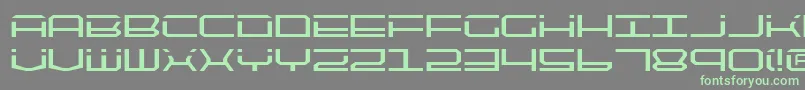 Qtech2 Font – Green Fonts on Gray Background