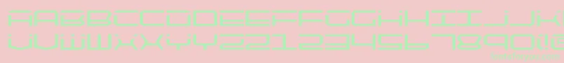 Qtech2 Font – Green Fonts on Pink Background