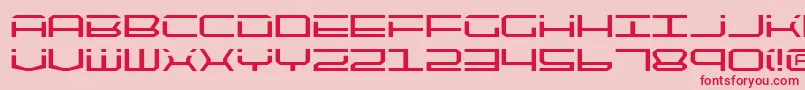 Qtech2 Font – Red Fonts on Pink Background