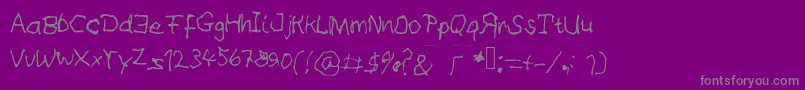 Someilliteratewrotethis Font – Gray Fonts on Purple Background