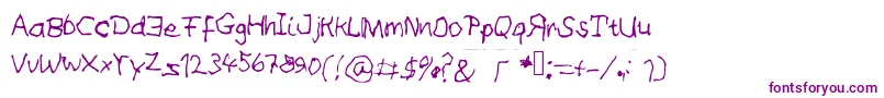 Шрифт Someilliteratewrotethis – фиолетовые шрифты на белом фоне