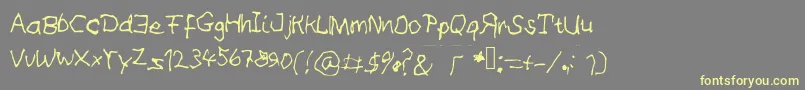 More about Someilliteratewrotethis Font Someilliteratewrotethis Font – Yellow Fonts on Gray Background