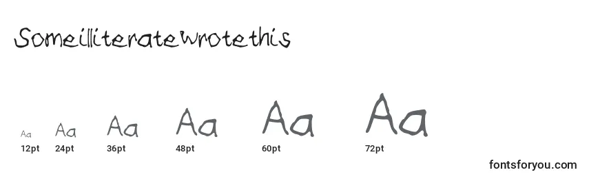 Размеры шрифта Someilliteratewrotethis