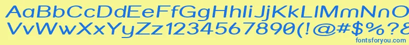 Strvarxi Font – Blue Fonts on Yellow Background