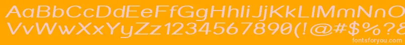Strvarxi Font – Pink Fonts on Orange Background