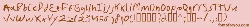 Frushand Font – Brown Fonts on Pink Background