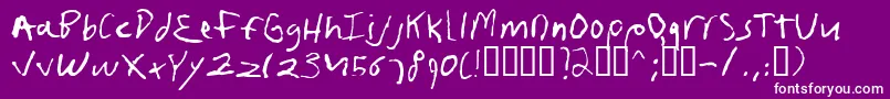 Frushand Font – White Fonts on Purple Background