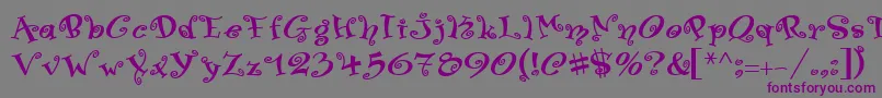 PfswingerLuscious Font – Purple Fonts on Gray Background