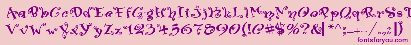 PfswingerLuscious Font – Purple Fonts on Pink Background