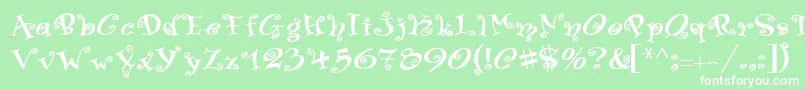 PfswingerLuscious Font – White Fonts on Green Background