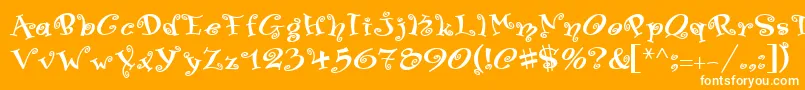 PfswingerLuscious Font – White Fonts on Orange Background