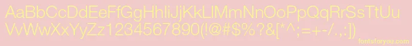 HelveticaneueltstdLt Font – Yellow Fonts on Pink Background