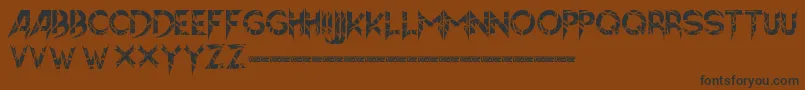 Hellion Font – Black Fonts on Brown Background