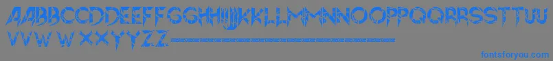 Hellion Font – Blue Fonts on Gray Background