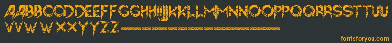 Hellion Font – Orange Fonts on Black Background