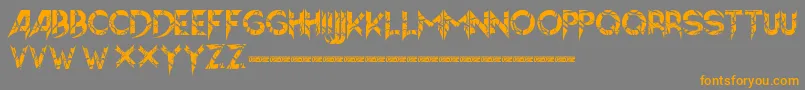 Hellion Font – Orange Fonts on Gray Background