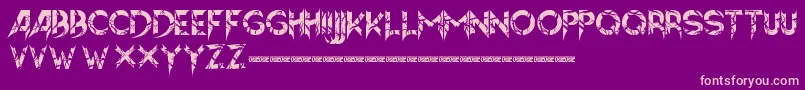 フォントHellion – 紫の背景にピンクのフォント