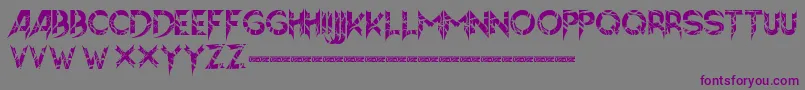 Hellion Font – Purple Fonts on Gray Background