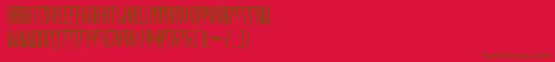 Inhumanityexpand Font – Brown Fonts on Red Background