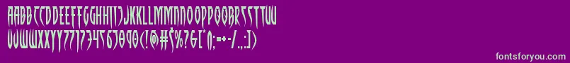 Inhumanityexpand Font – Green Fonts on Purple Background