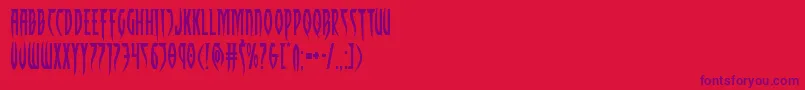Inhumanityexpand Font – Purple Fonts on Red Background