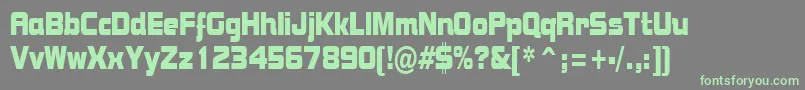 BolstercondensedRegular Font – Green Fonts on Gray Background