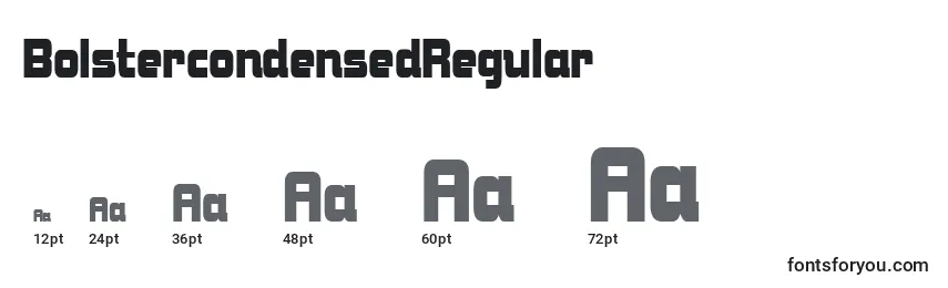 BolstercondensedRegular Font Sizes