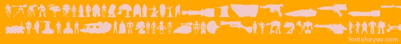 Шрифт StarwarsKit – розовые шрифты на оранжевом фоне