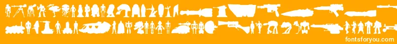 StarwarsKit Font – White Fonts on Orange Background