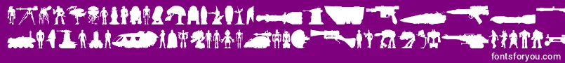 StarwarsKit Font – White Fonts on Purple Background