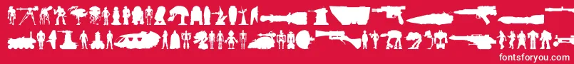 StarwarsKit Font – White Fonts on Red Background