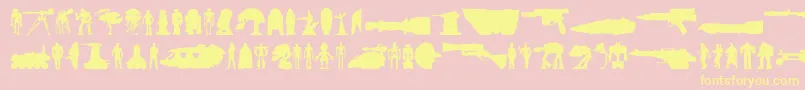 StarwarsKit Font – Yellow Fonts on Pink Background