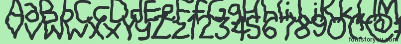 Shiver Font – Black Fonts on Green Background