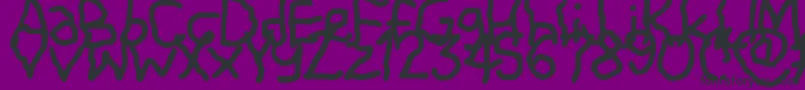Police Shiver – polices noires sur fond violet
