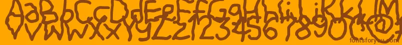 Shiver Font – Brown Fonts on Orange Background