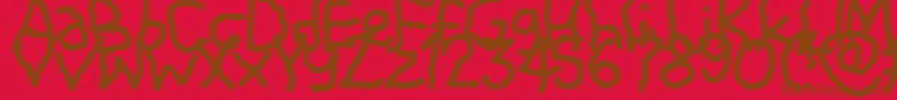Shiver Font – Brown Fonts on Red Background